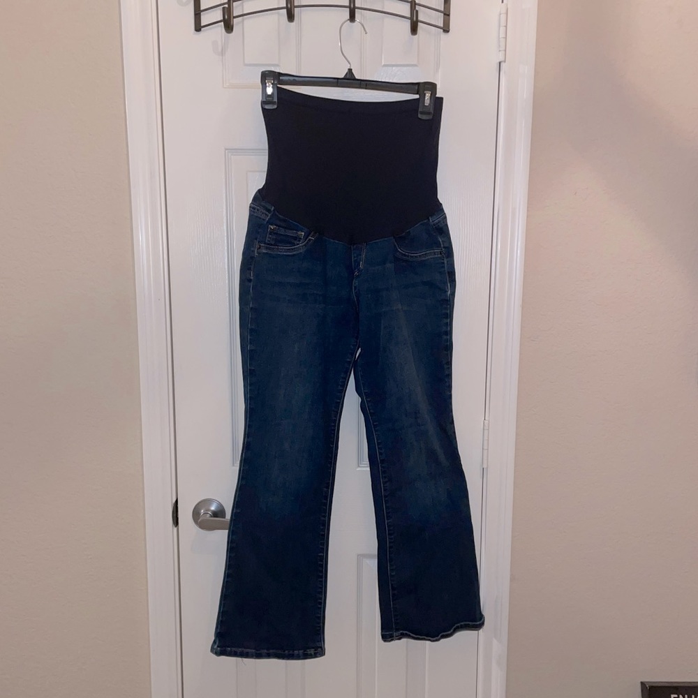 Indigo Blue Maternity Jeans Boot Cut Size L (12-14)